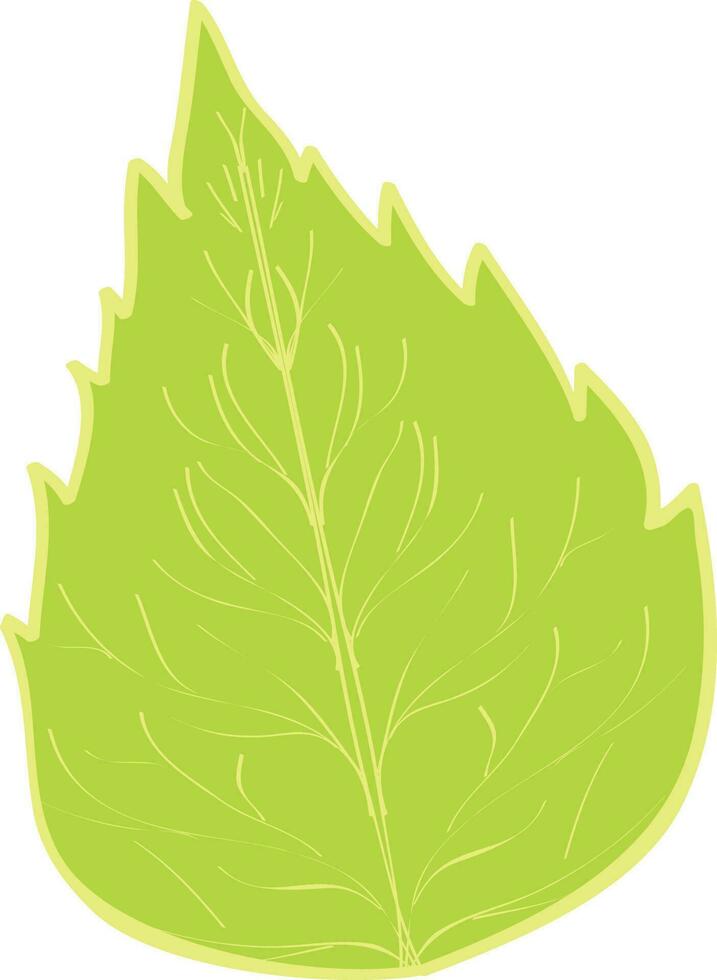 Flat style green leaves icon. vector