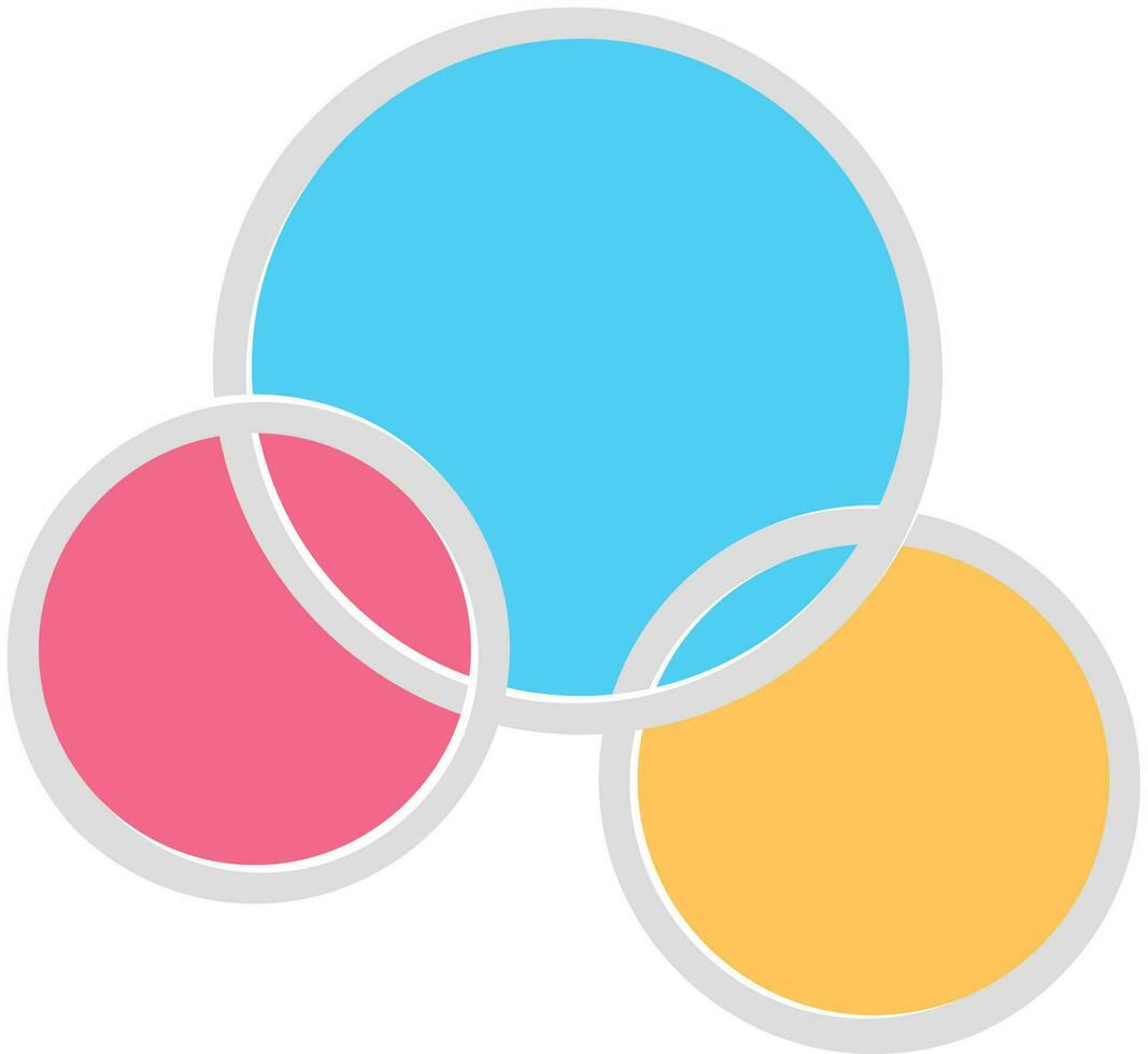 Illustration of colorful circles, Abstract elements. vector