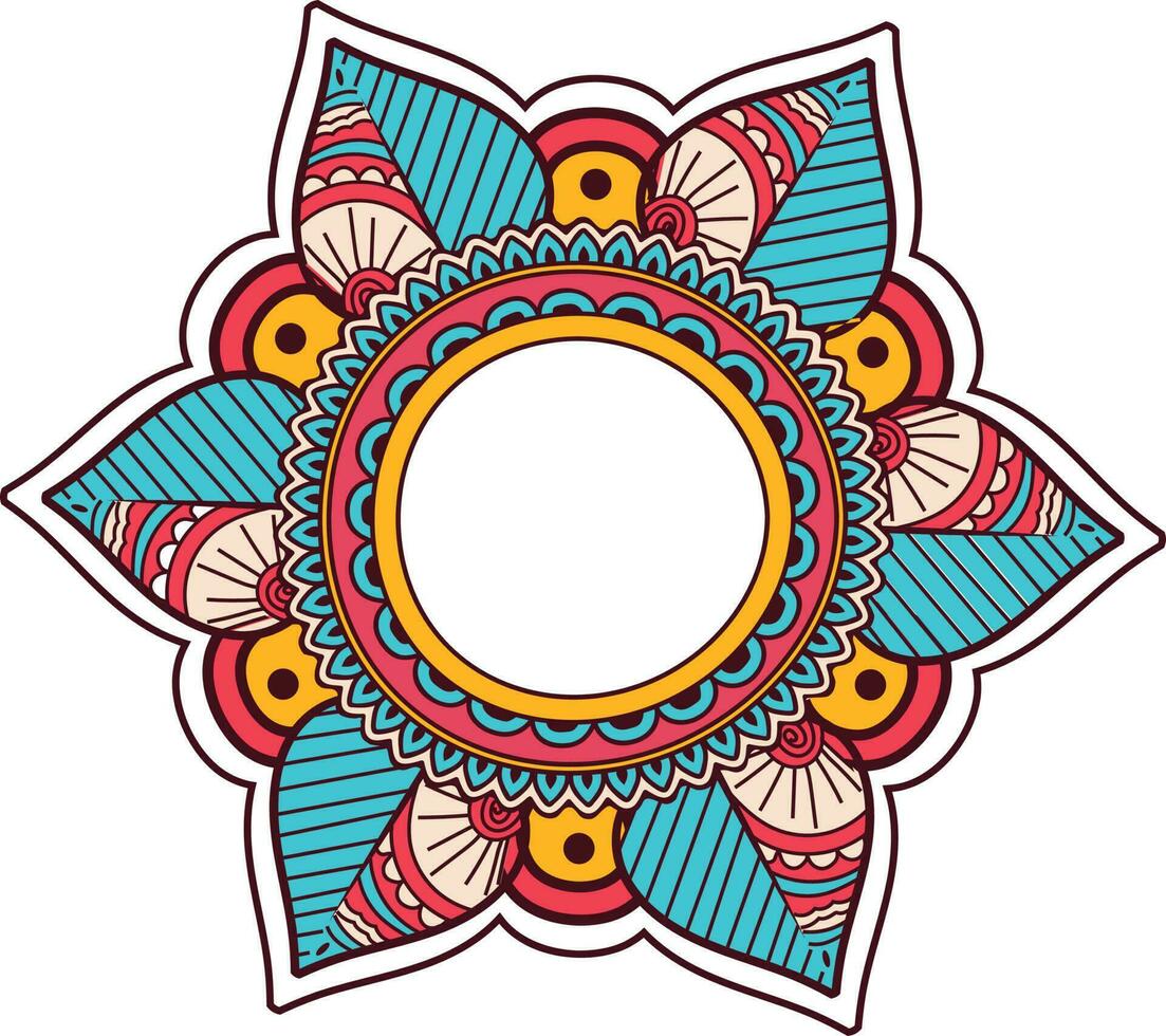 Elegant decorative mandala with floral design. vector