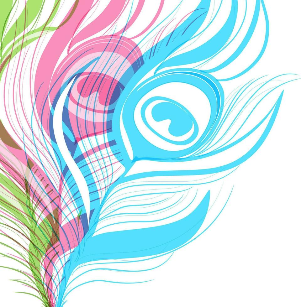 peacock feather soft fluffy color icon vector illustration 18993179 Vector  Art at Vecteezy