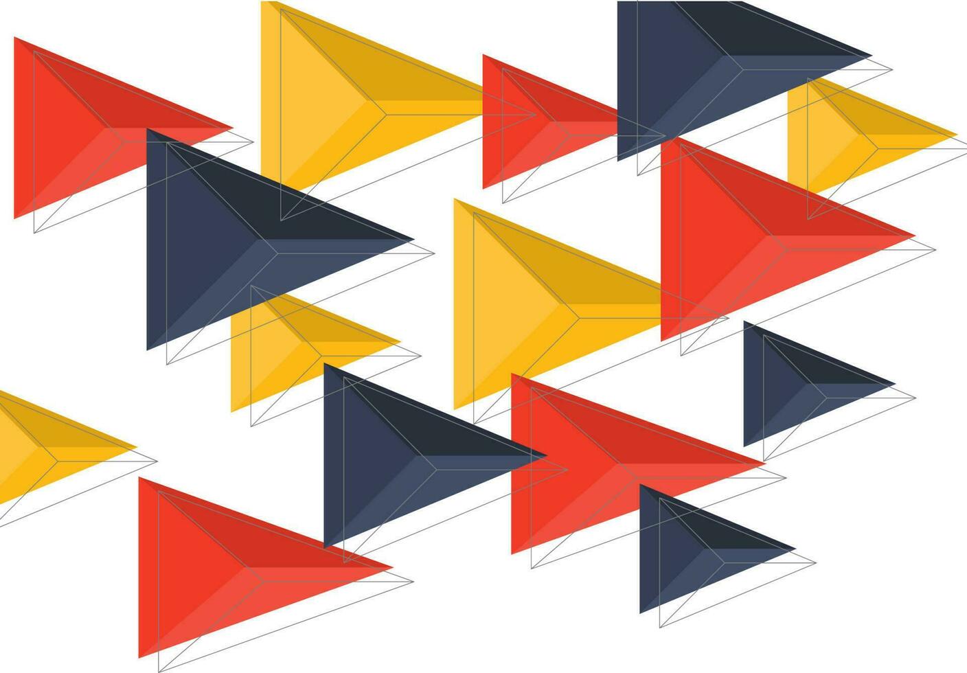 Abstract low poly or triangles elements design. vector