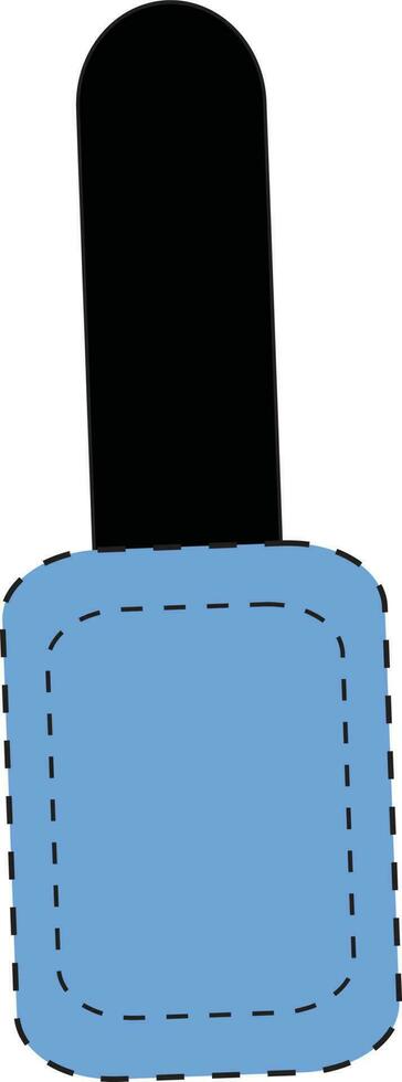 Isolated dotted line illustration of nail paint bottle. vector