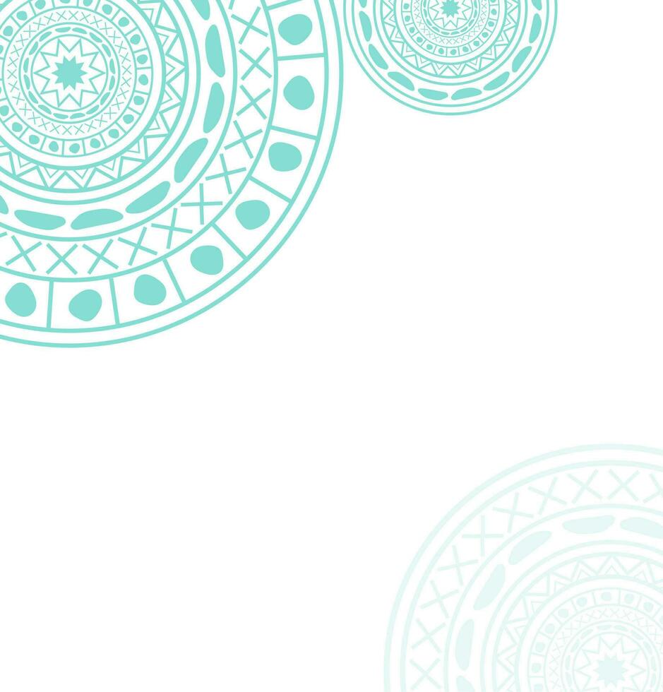 Blue floral mandala decorated background. vector