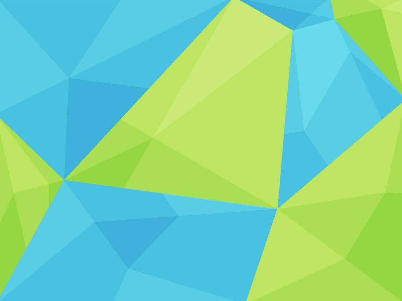 Green and sky blue abstract polygonal background. vector
