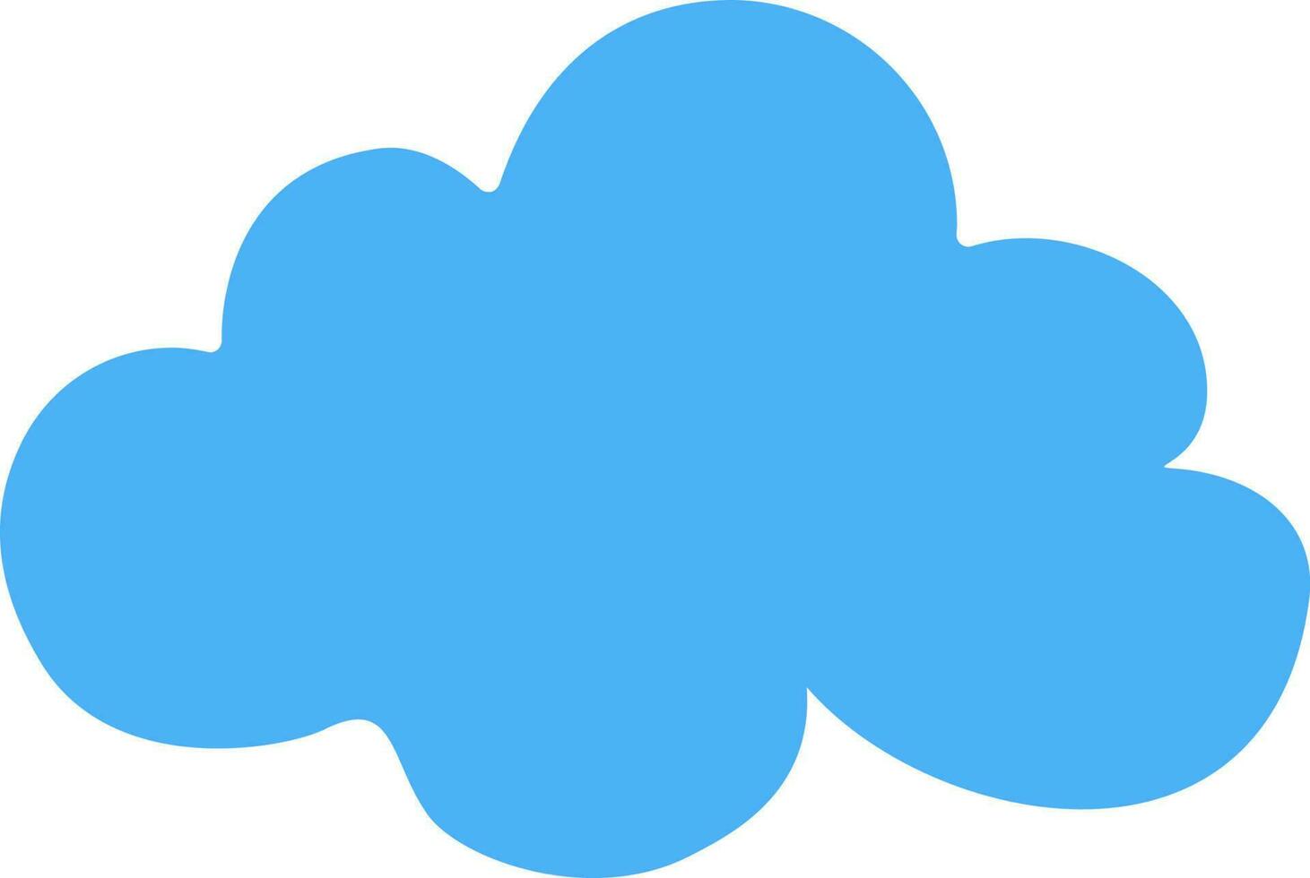 Blue color icon of Cloud. vector