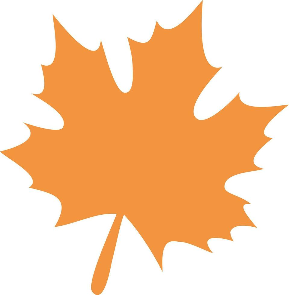 Orange color Autumn leaf. vector