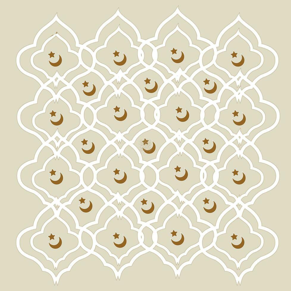 Arabic style islamic pattern abstract design in brown color. vector