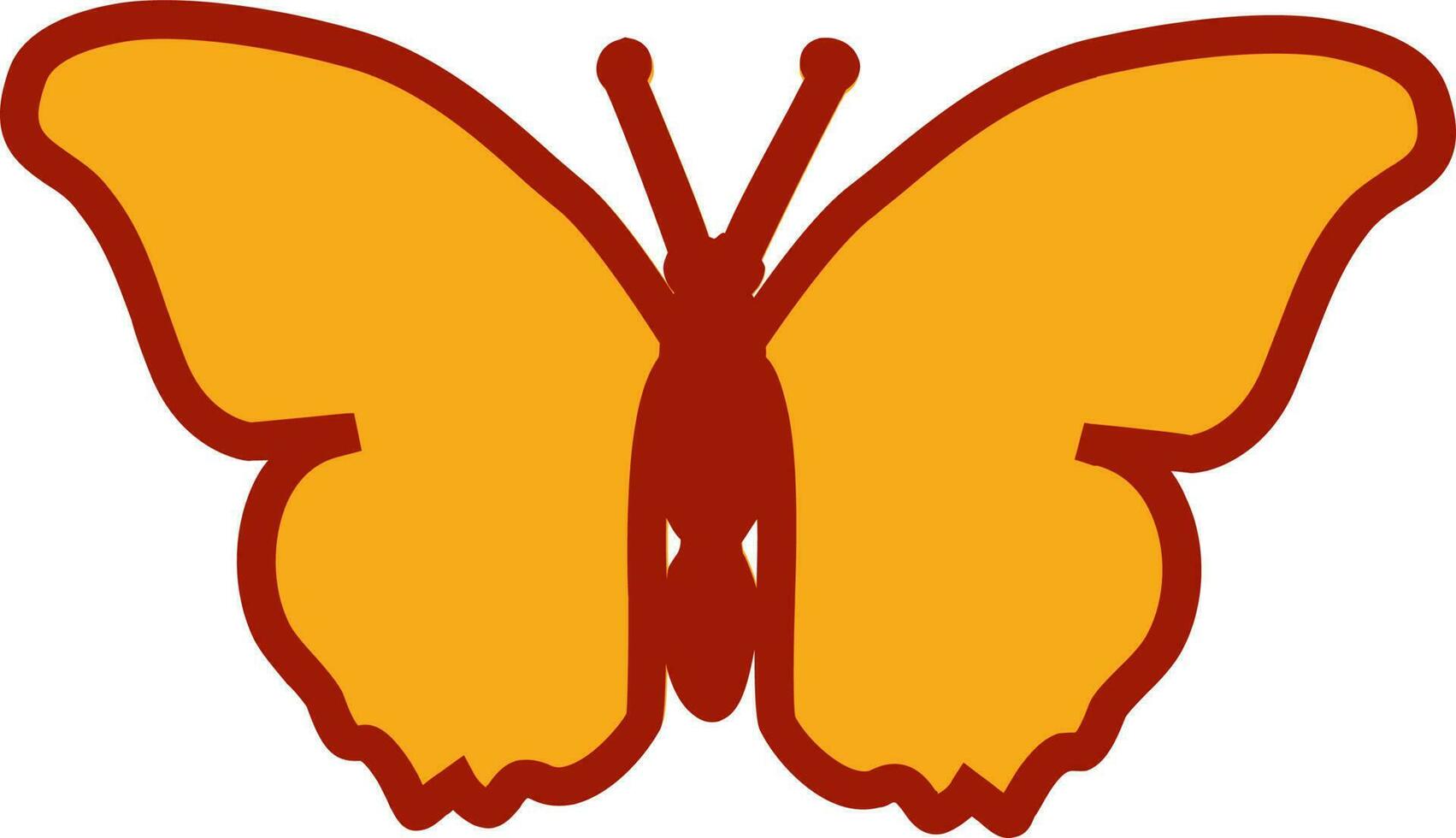 Isolated Insect character of Butterfly. vector