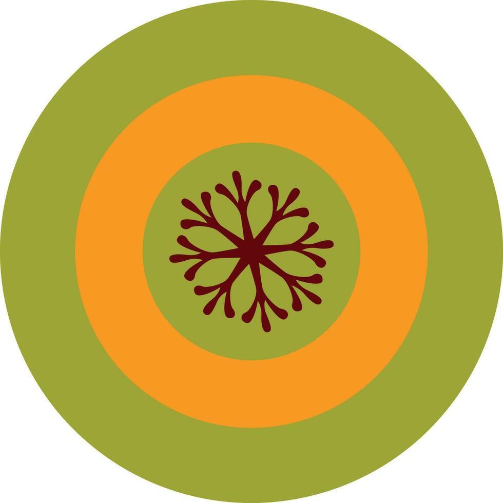 Flat design in colorful circular shape. vector