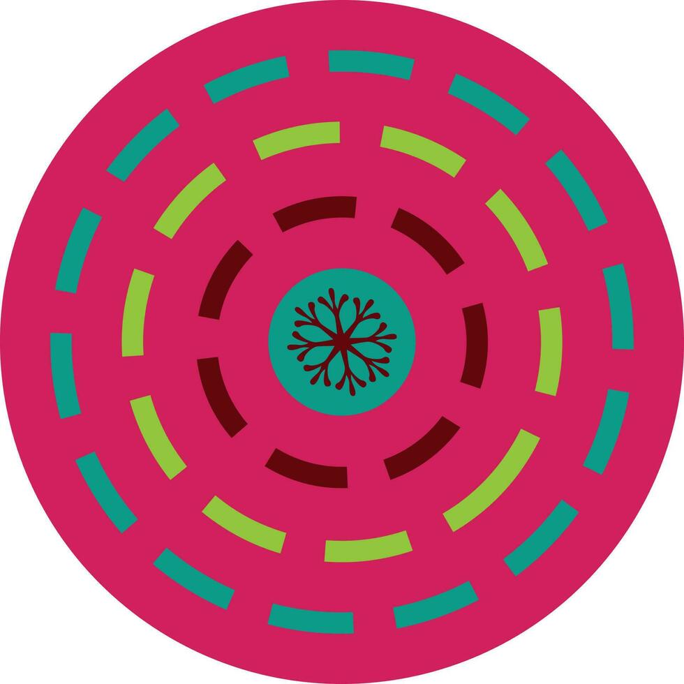 Colorful design of circle in flat style. vector