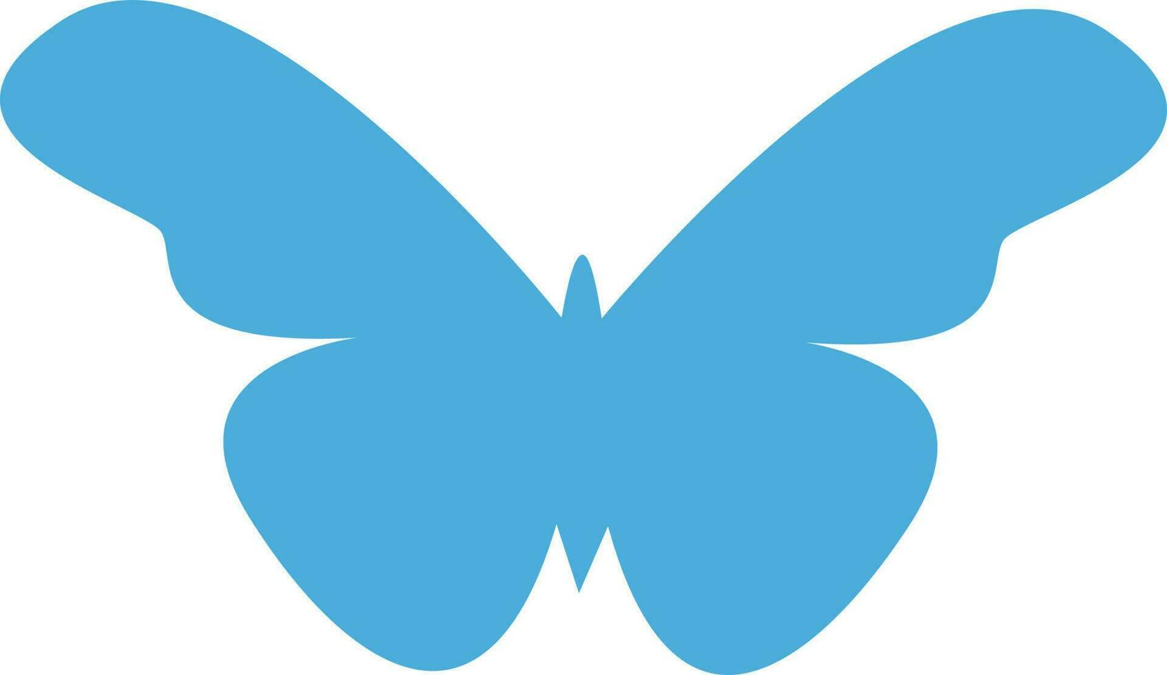 aislado ilustración de azul mariposa. vector