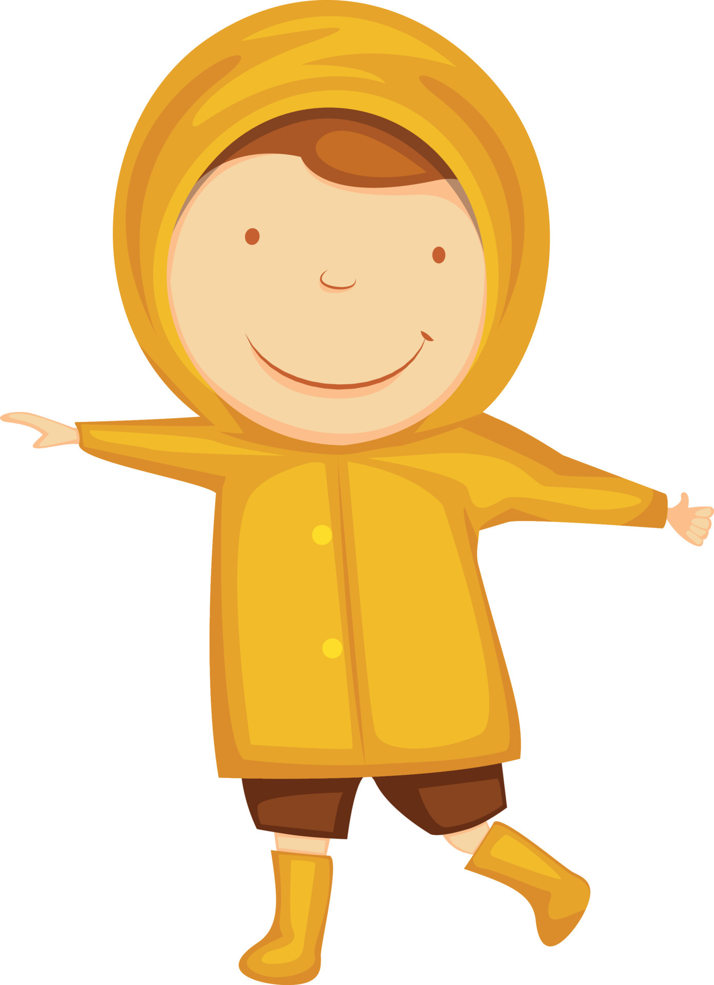 Cute character of boy in yellow raincoat. 24283484 Vector Art at Vecteezy