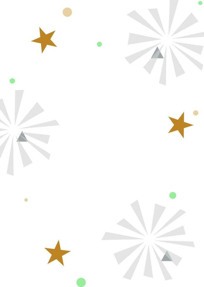 plano ilustración de Fuegos artificiales explosión y estrellas. vector