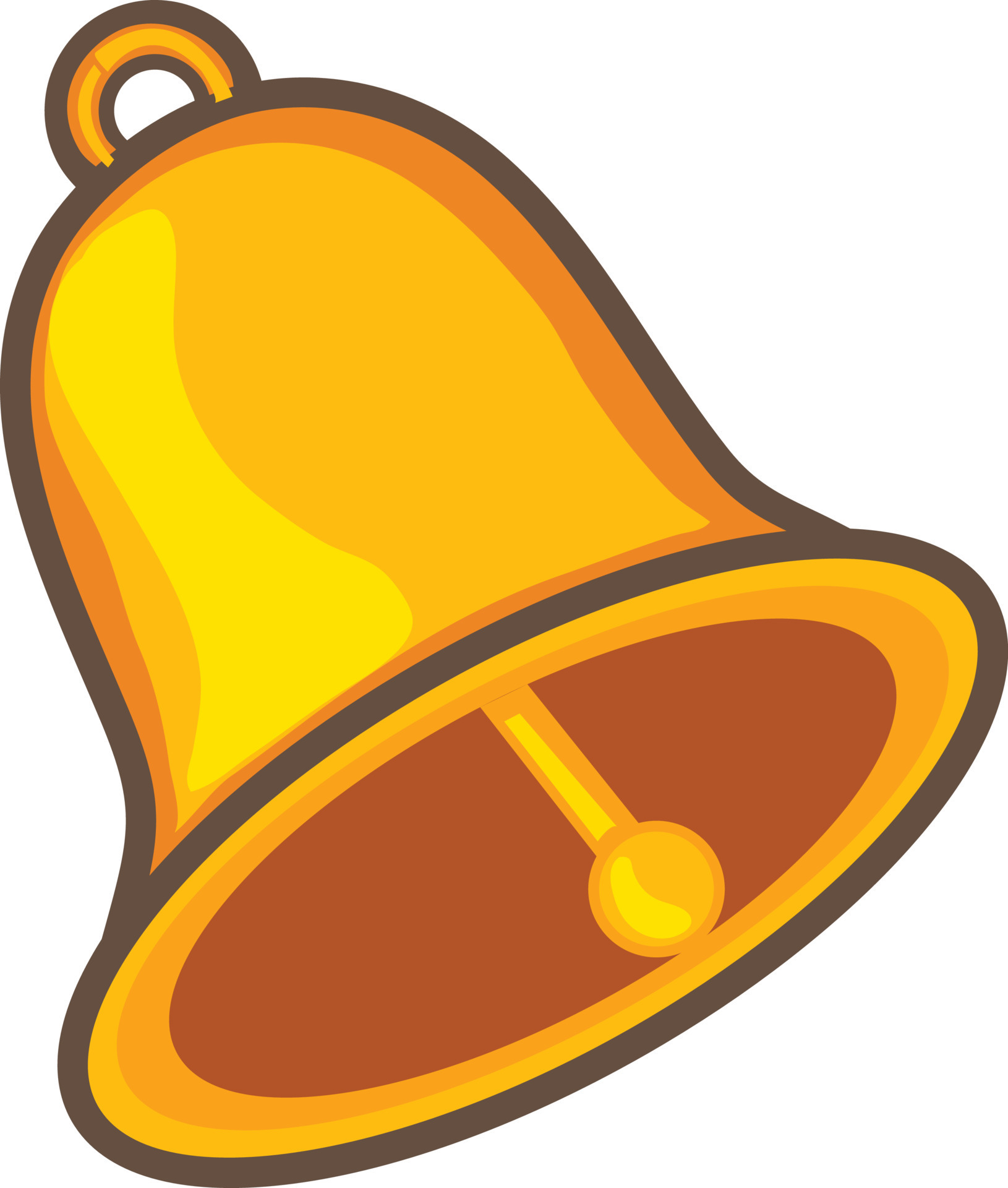 Isolated bell in golden shiny color 24283491 Vector Art at Vecteezy