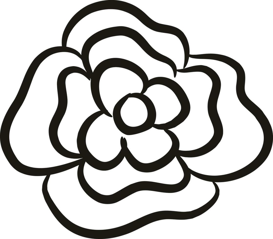 Illustration of a rose flower. vector