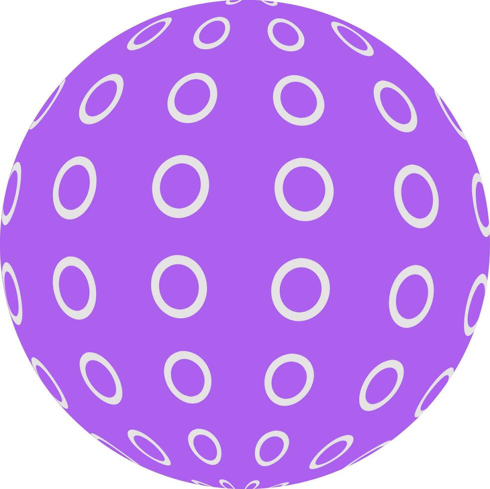 Purple Ball with white circles. vector
