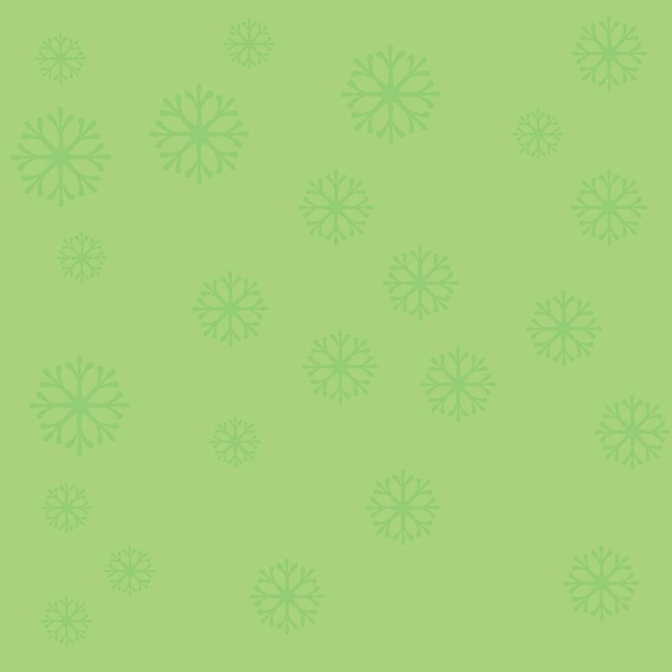 Snowflake on green background. vector