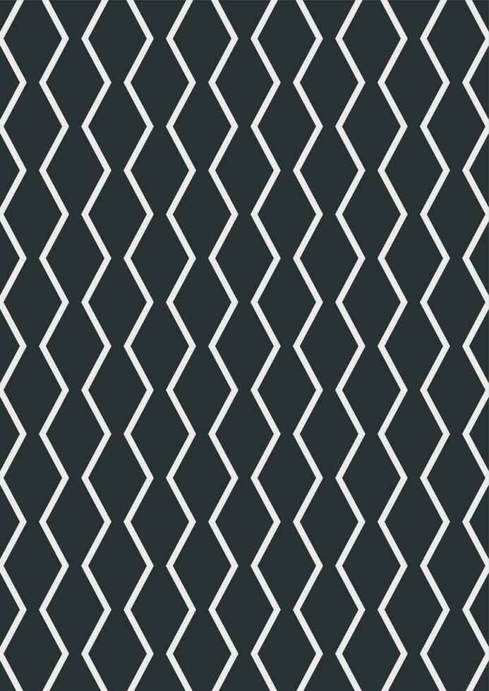 White zigzag lines on black background. vector