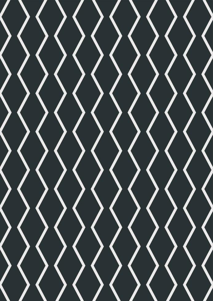 White zigzag lines on black background. vector