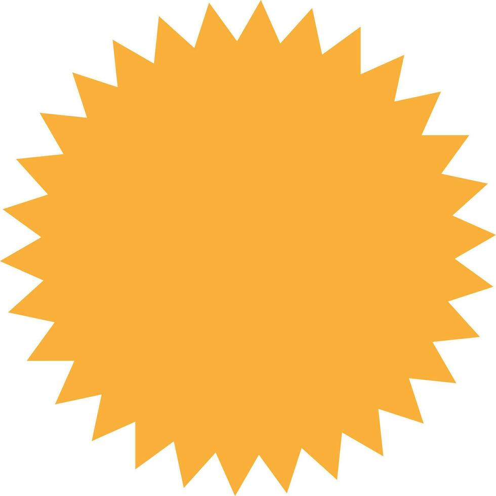 Paper stylise circle in yellow color on white background. vector