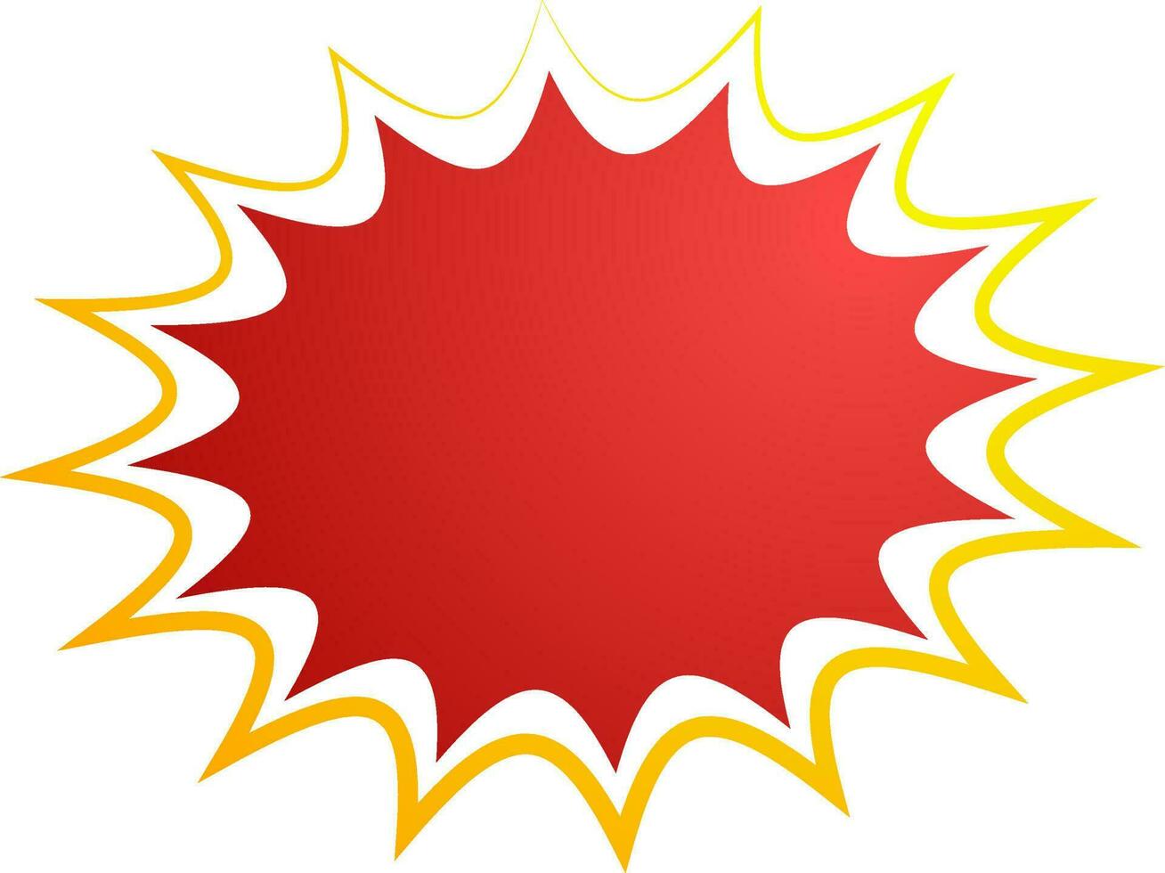 Pop art sticker with rays. vector