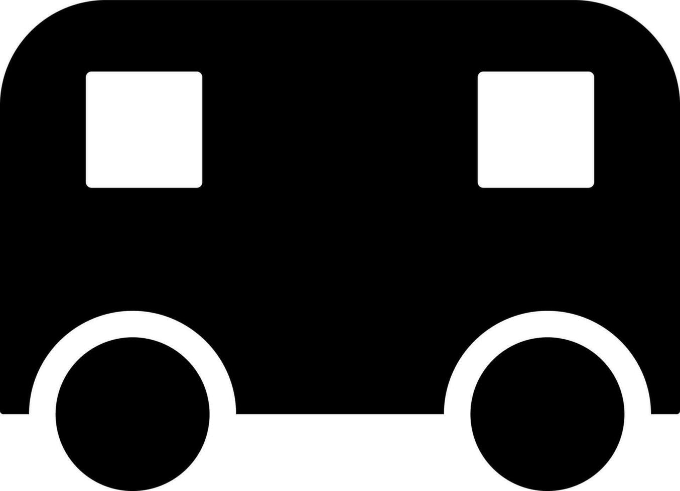 Isolated bus icon in flat style. vector