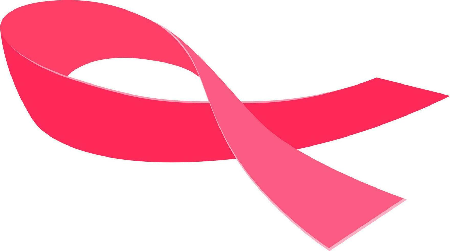 Pink aids awareness ribbon sign or symbol. vector