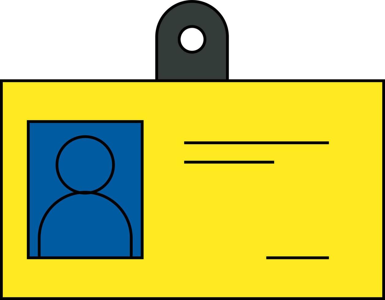 ilustración de identidad tarjeta en amarillo y azul color. vector