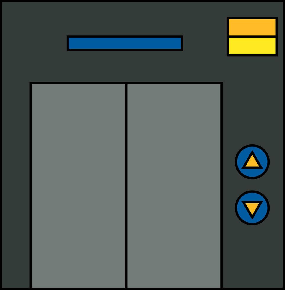 Isolated elevator icon in colorful flat style. vector