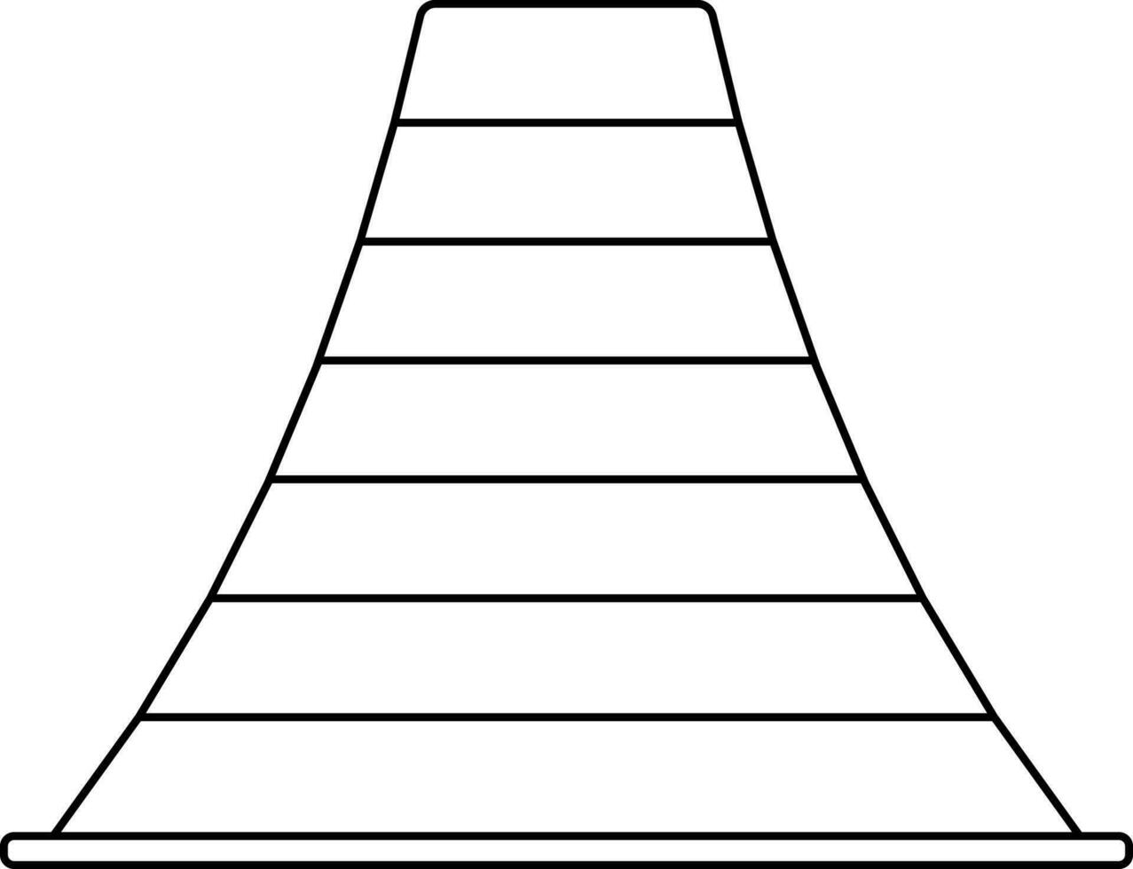 Line art illustration of conveyor belt in flat style. vector