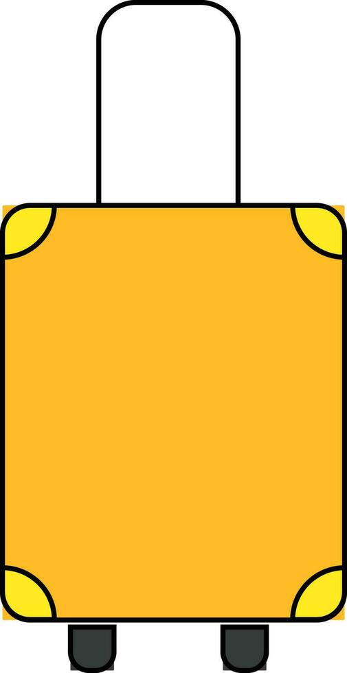 Isolated trolley bag in flat style. vector