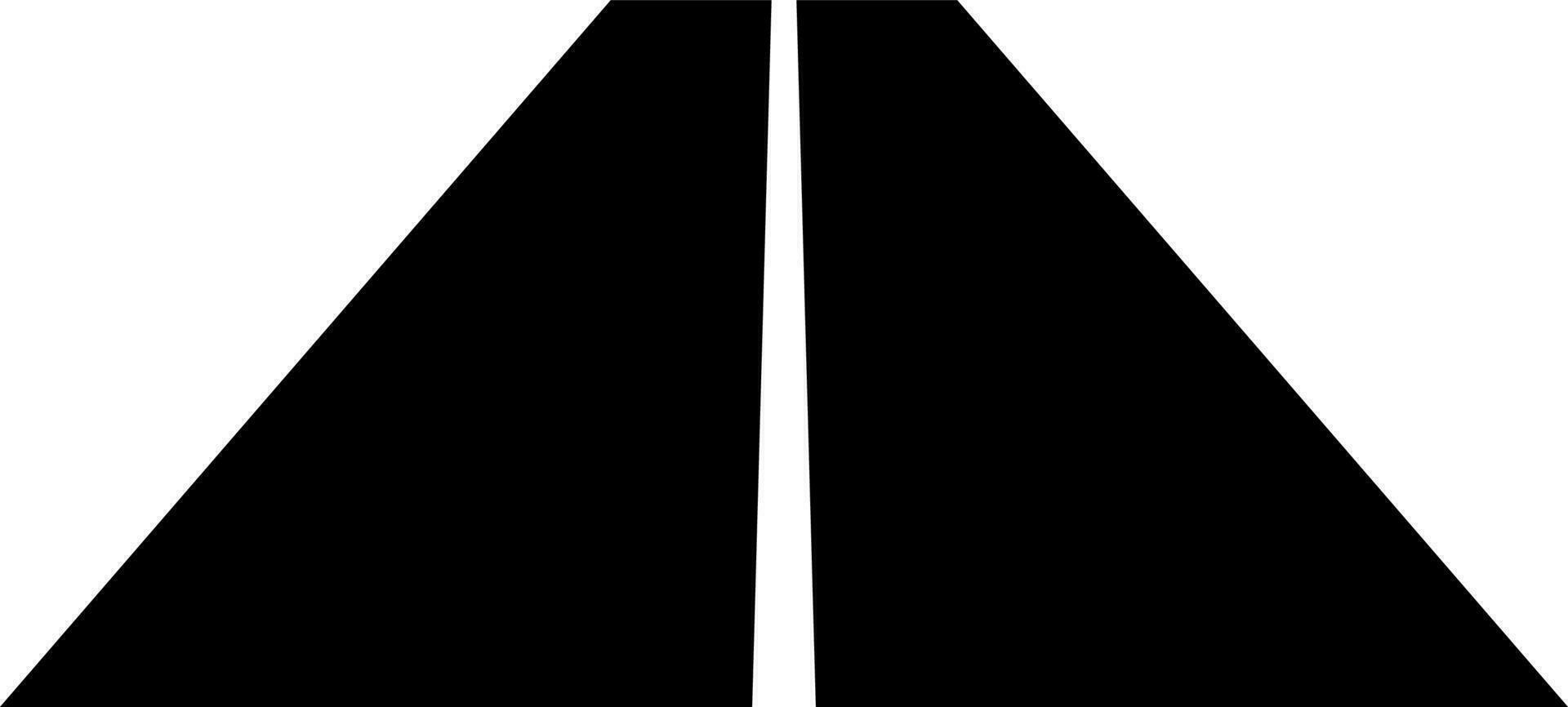 Icon or illustration of runway in black and white color. vector