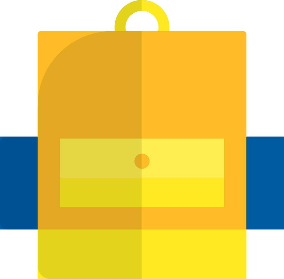 Half shadow illustration of travel bag in flat style. vector