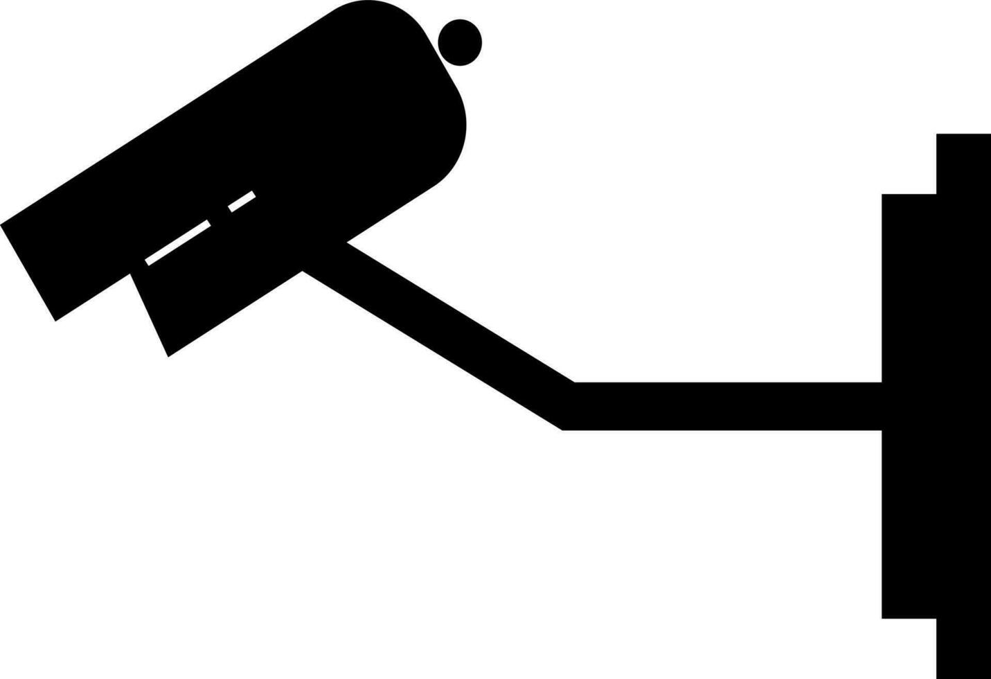 Isolated CCTV camera icon in flat style. vector