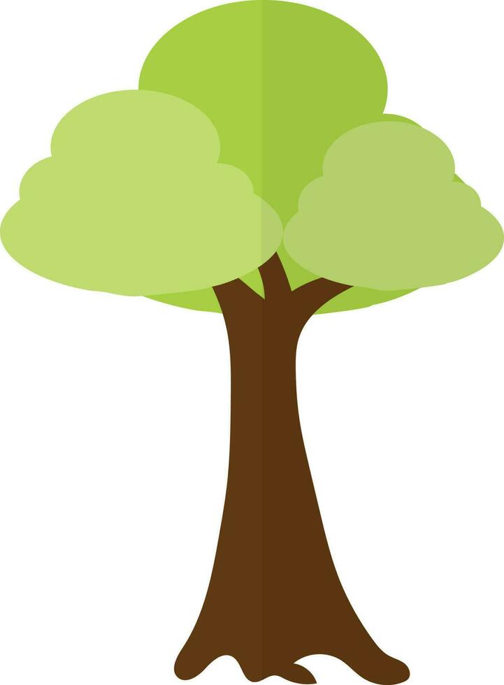 ilustración de árbol icono para eco concepto en medio sombra. vector