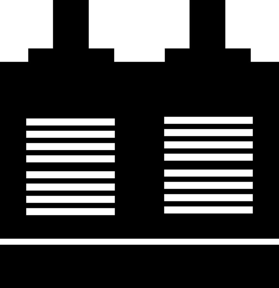 Illustration of electric transformer in flat style. vector