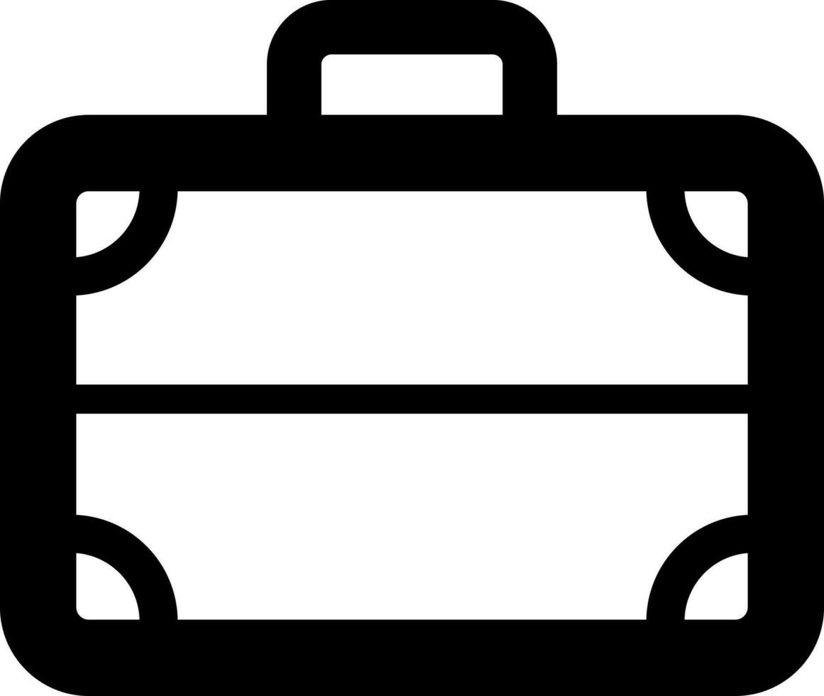 Illustration of bag in black and white color. vector