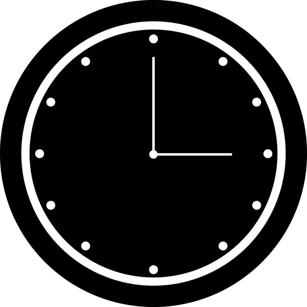 Illustration of flat style clock or watch. vector