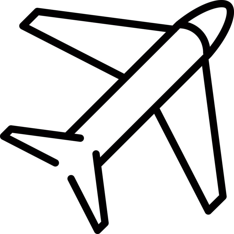 Isolated illustration of aeroplane icon or symbol. vector