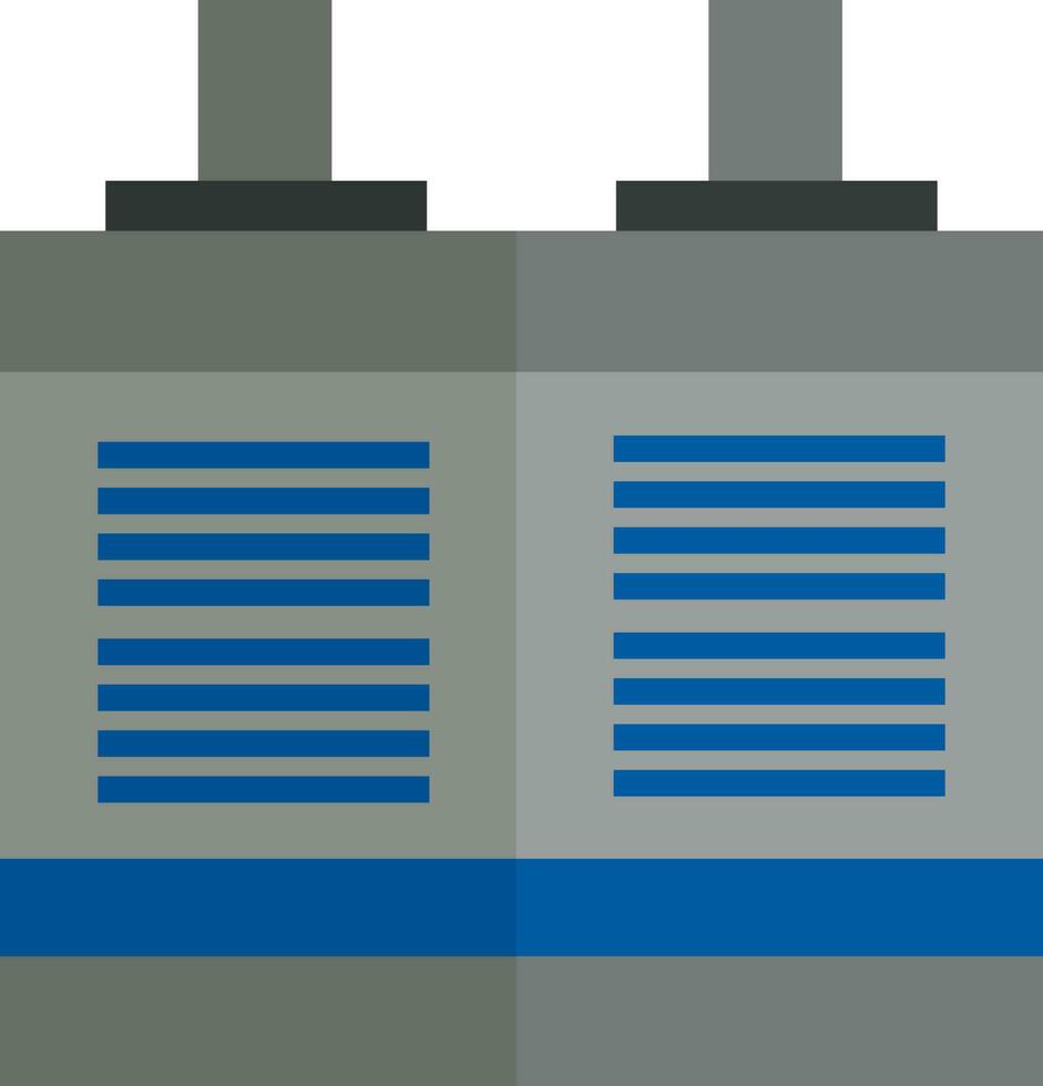 Illustration of electric transformer in half shadow style. vector