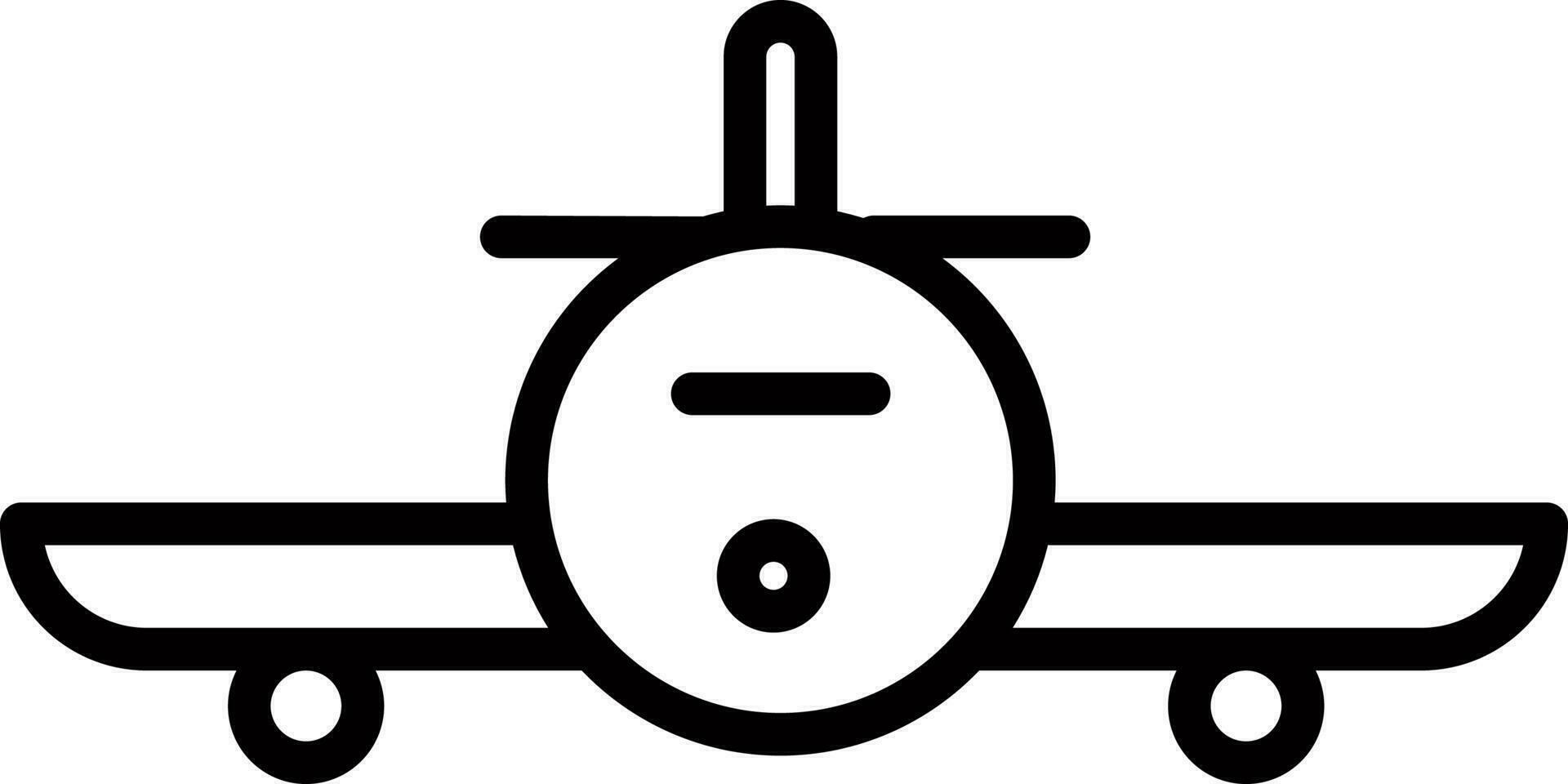 plano ilustración de avión frente lado icono. vector