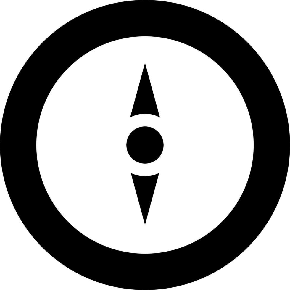 Glyph comapss icon or symbol. vector