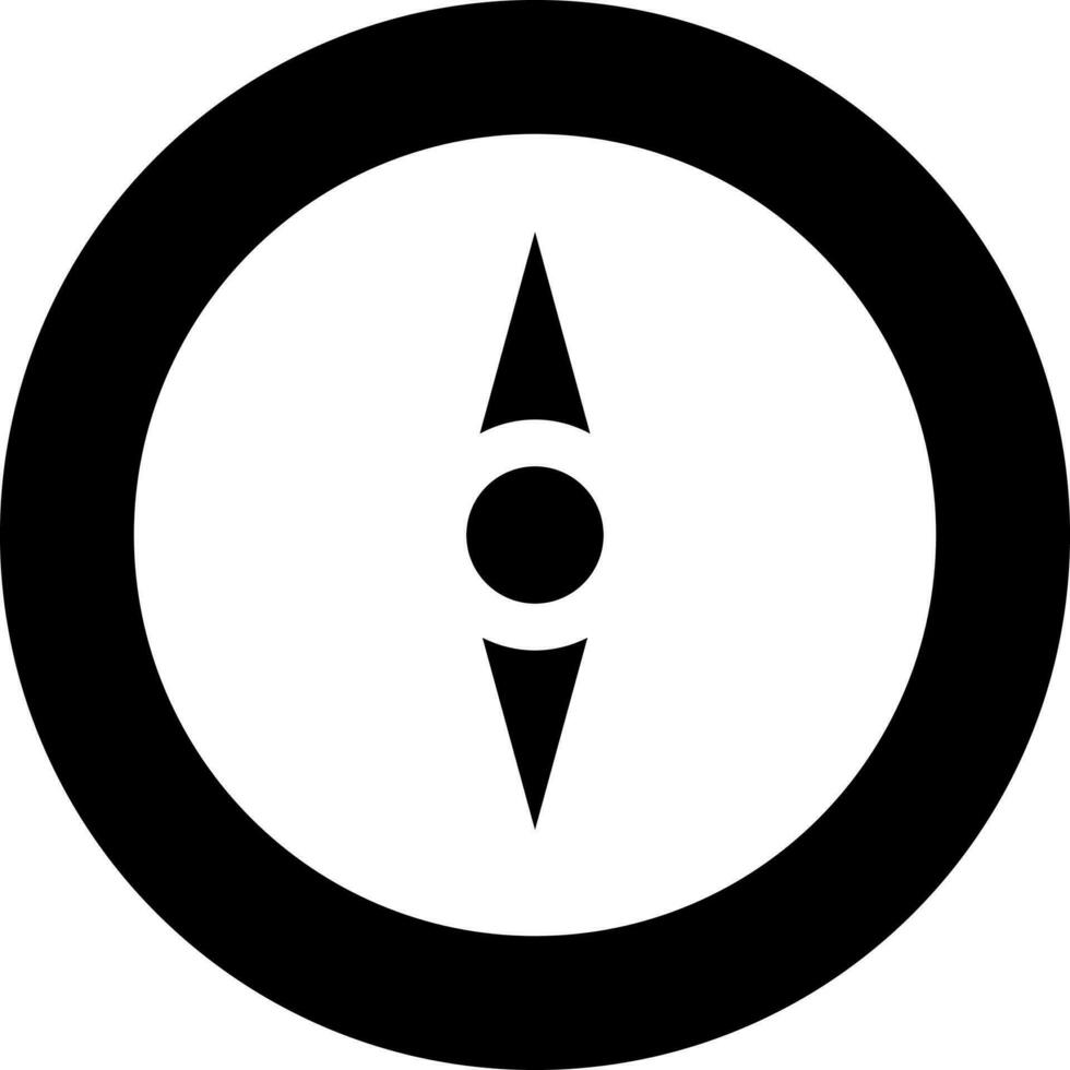 Glyph comapss icon or symbol. vector