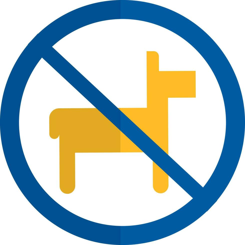 Vector sign of no dog allow in flat style.