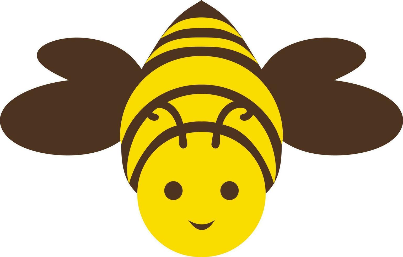Illustration of cute honey bee with flying style. vector