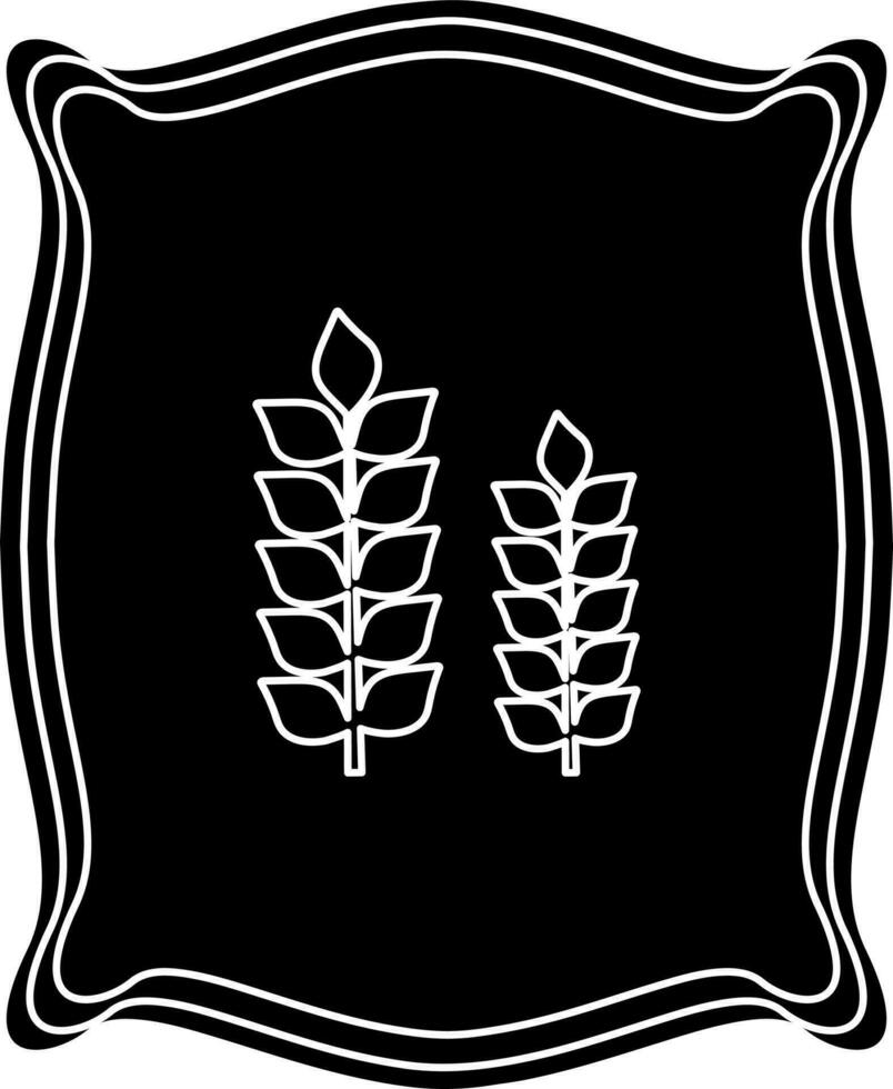 Fertilizer bag icon in isolated for agriculture in black style. vector