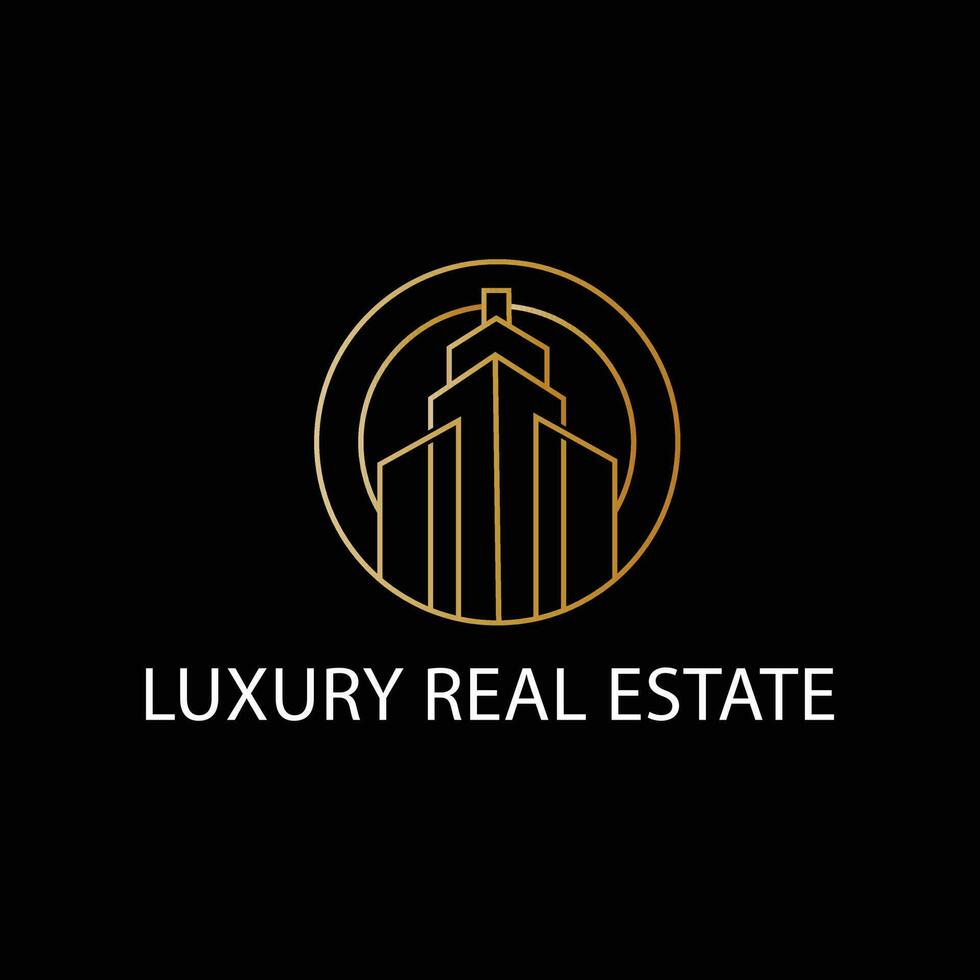 A logo for a luxury real estate company vector