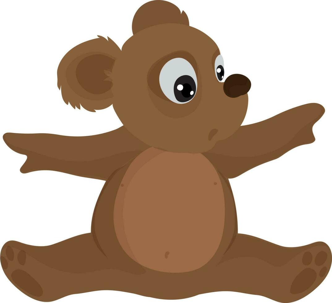 Cartoon character of baby bear. vector