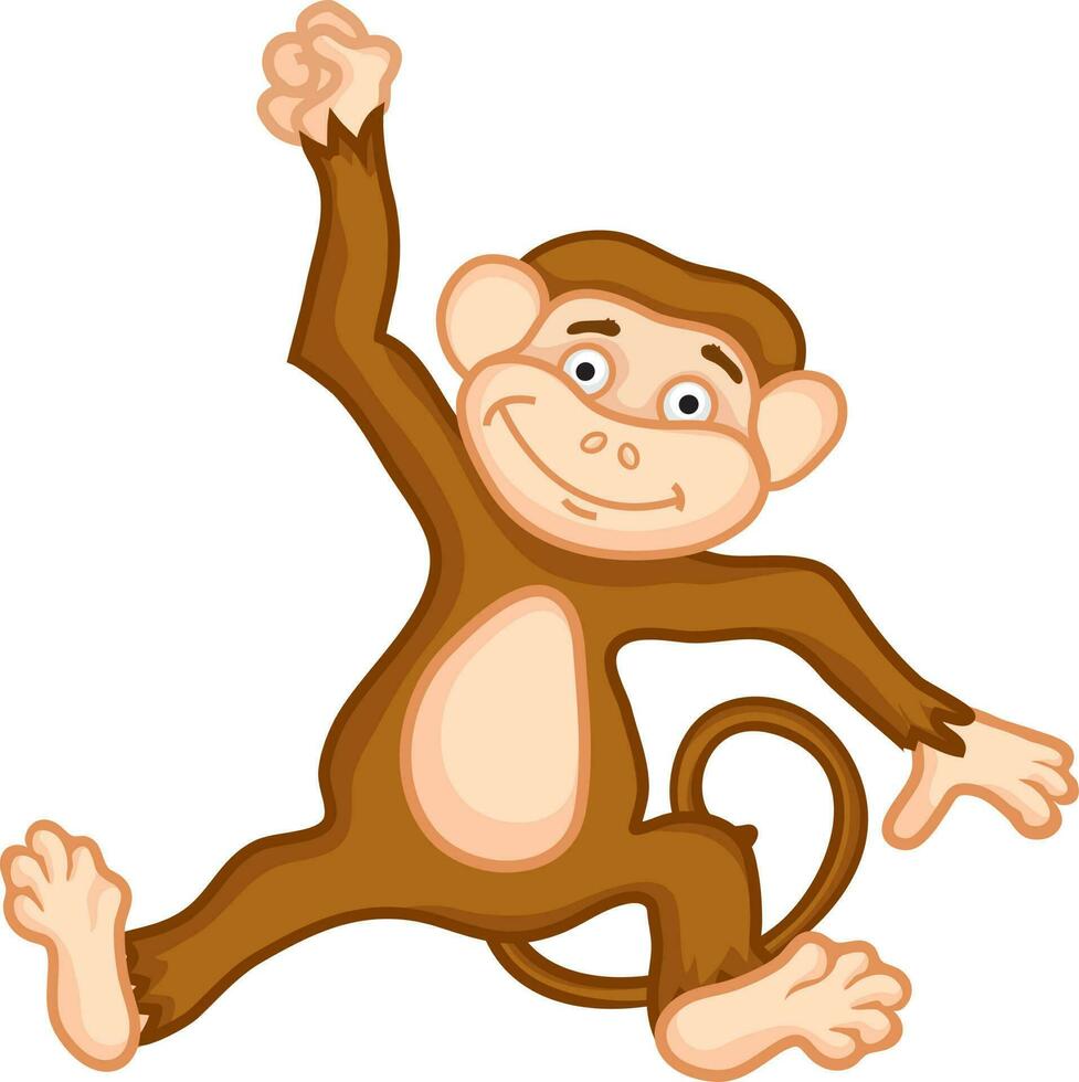 Cartoon character of monkey. vector