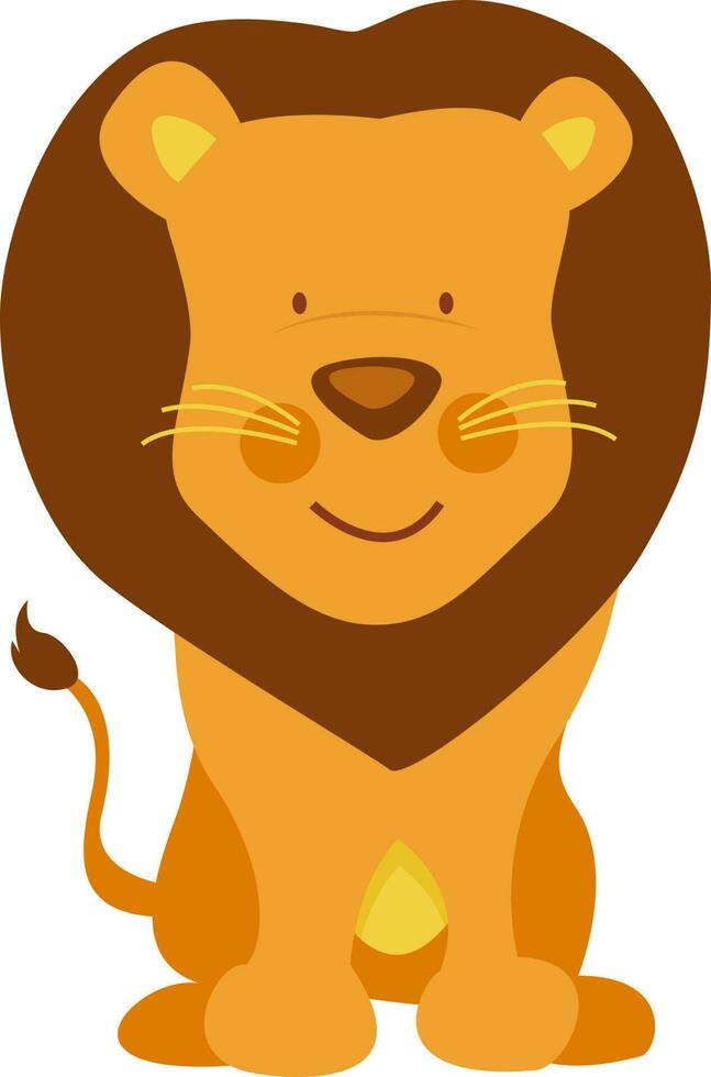 Cartoon character of lion. vector